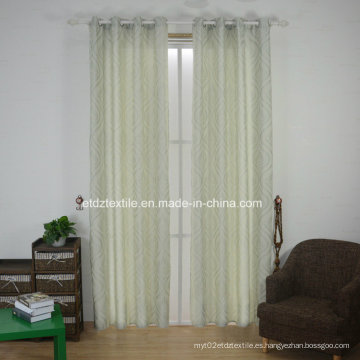 Hilado Jacquard clásico teñido y cortina teñida pieza de la ventana
